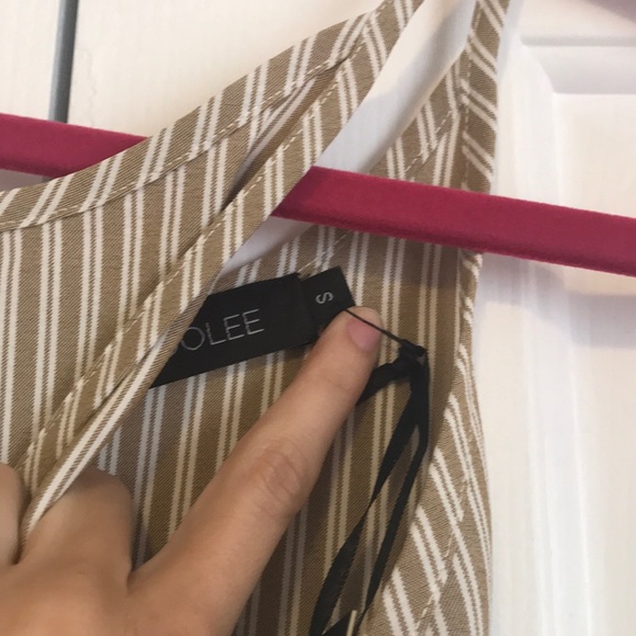 Roolee tan striped jumpsuit NWT - Picture 3 of 8